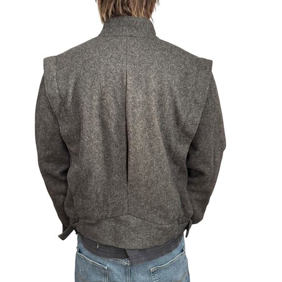 Vintage The American Male 100 % wool gray jacket stand collar size 40 medium - Picture 7 of 17
